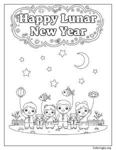 Chinese New Year Coloring Page