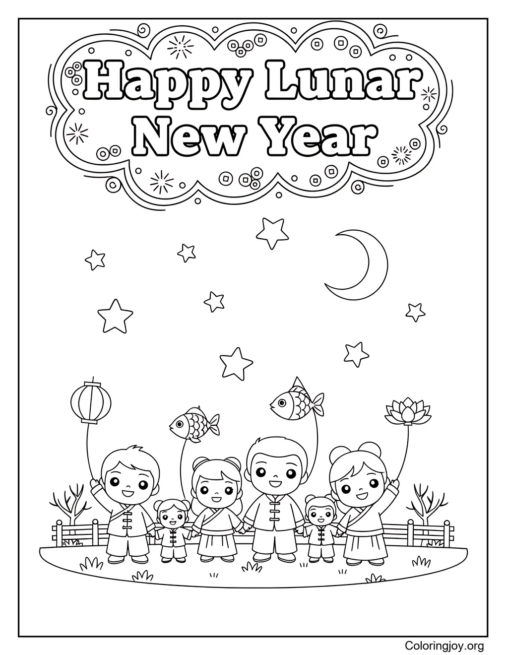 Chinese New Year Coloring Page