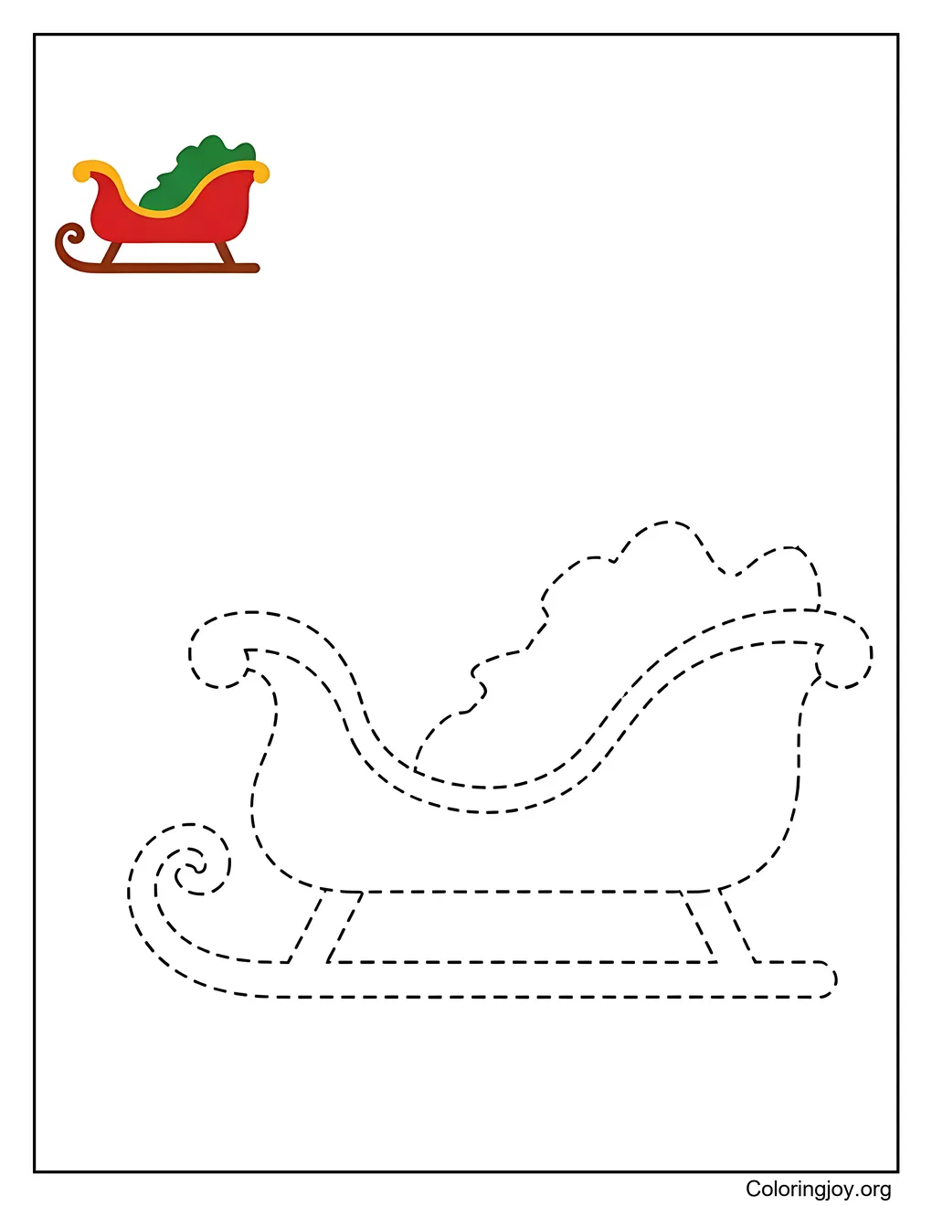 Christmas Sleigh trace & Color