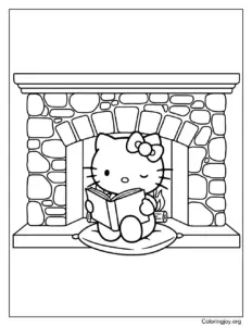 Cozy Reading Time with Hello Kitty