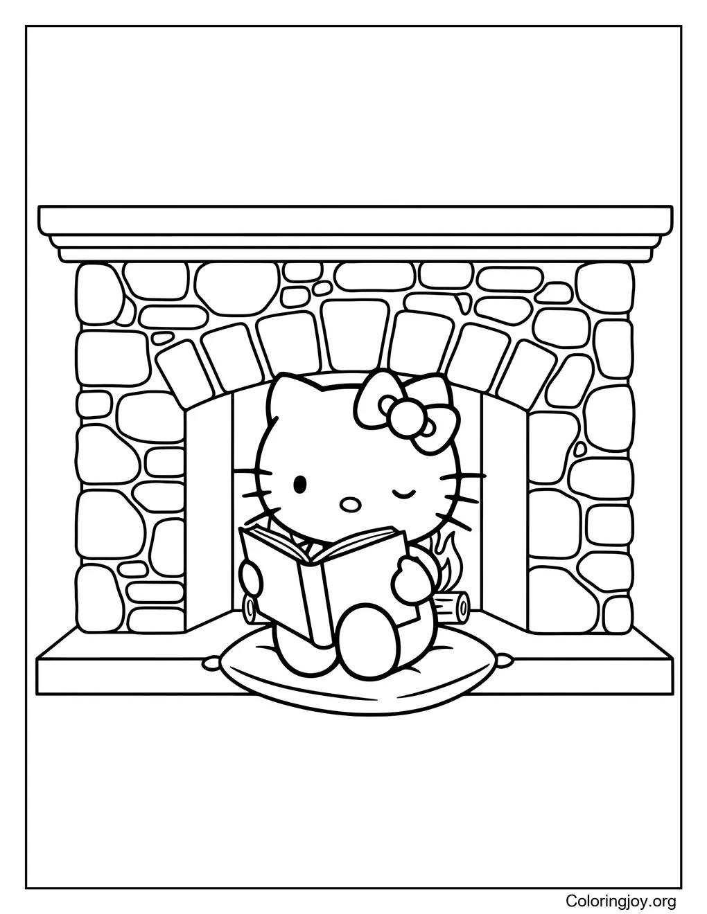 Cozy Reading Time with Hello Kitty