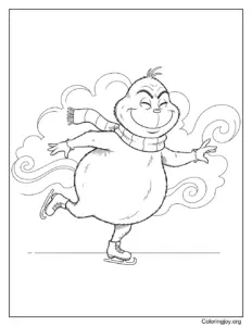 Cute Grinch Ice Skating