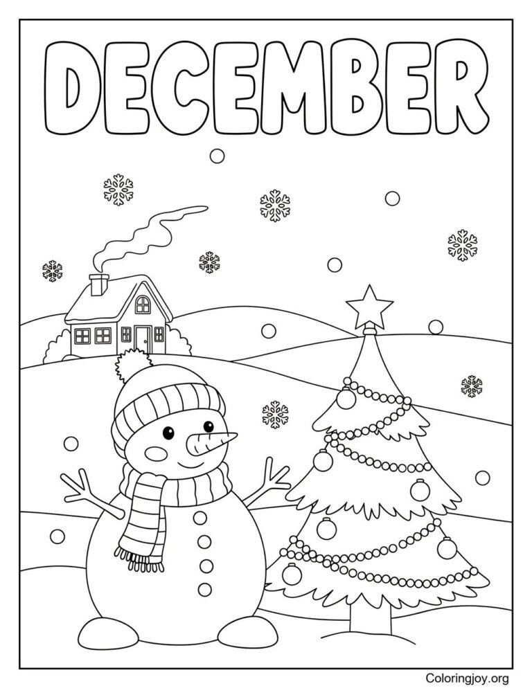 December Coloring Pages (PDFs Easy to Download and Print)