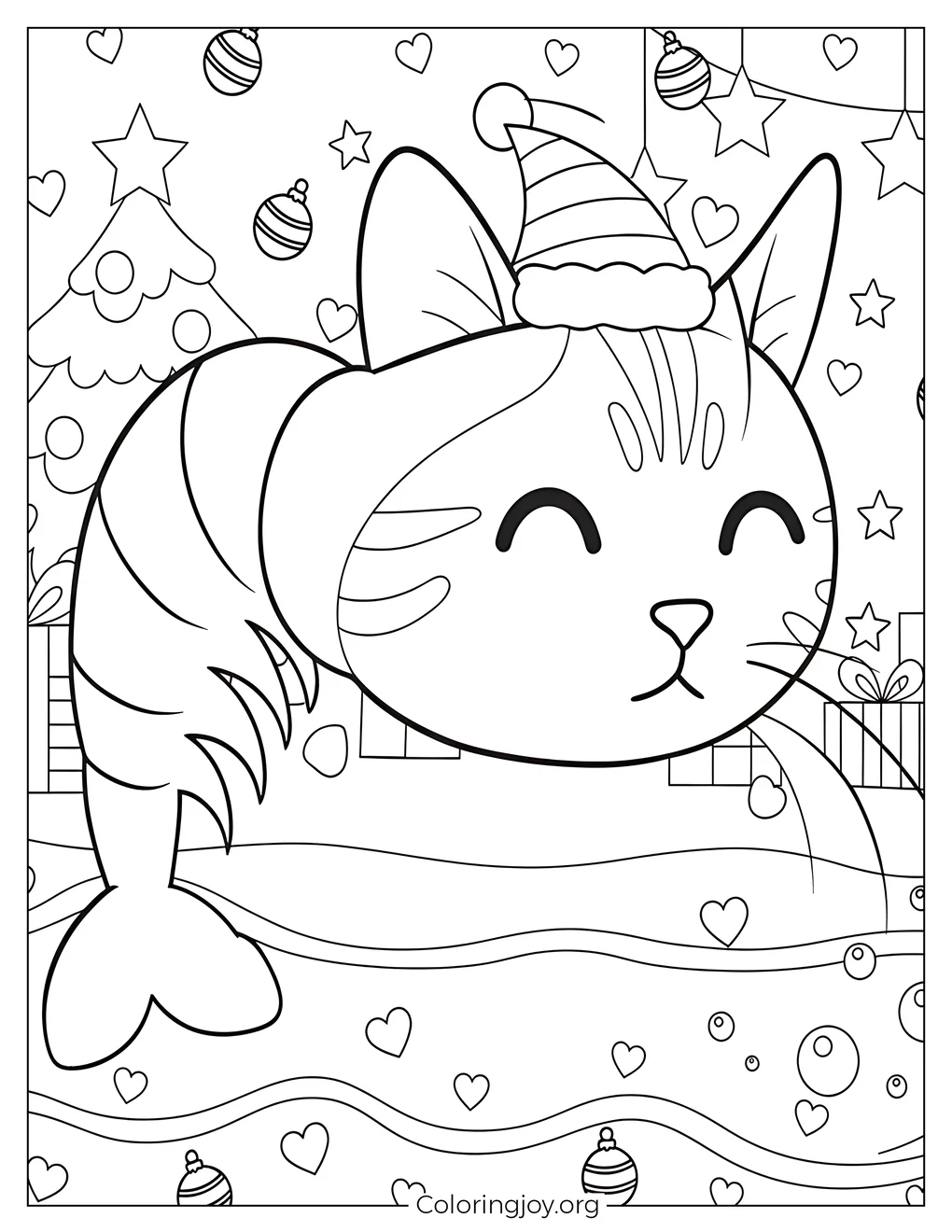 Trippi Troppi hoja para colorear tema navideño