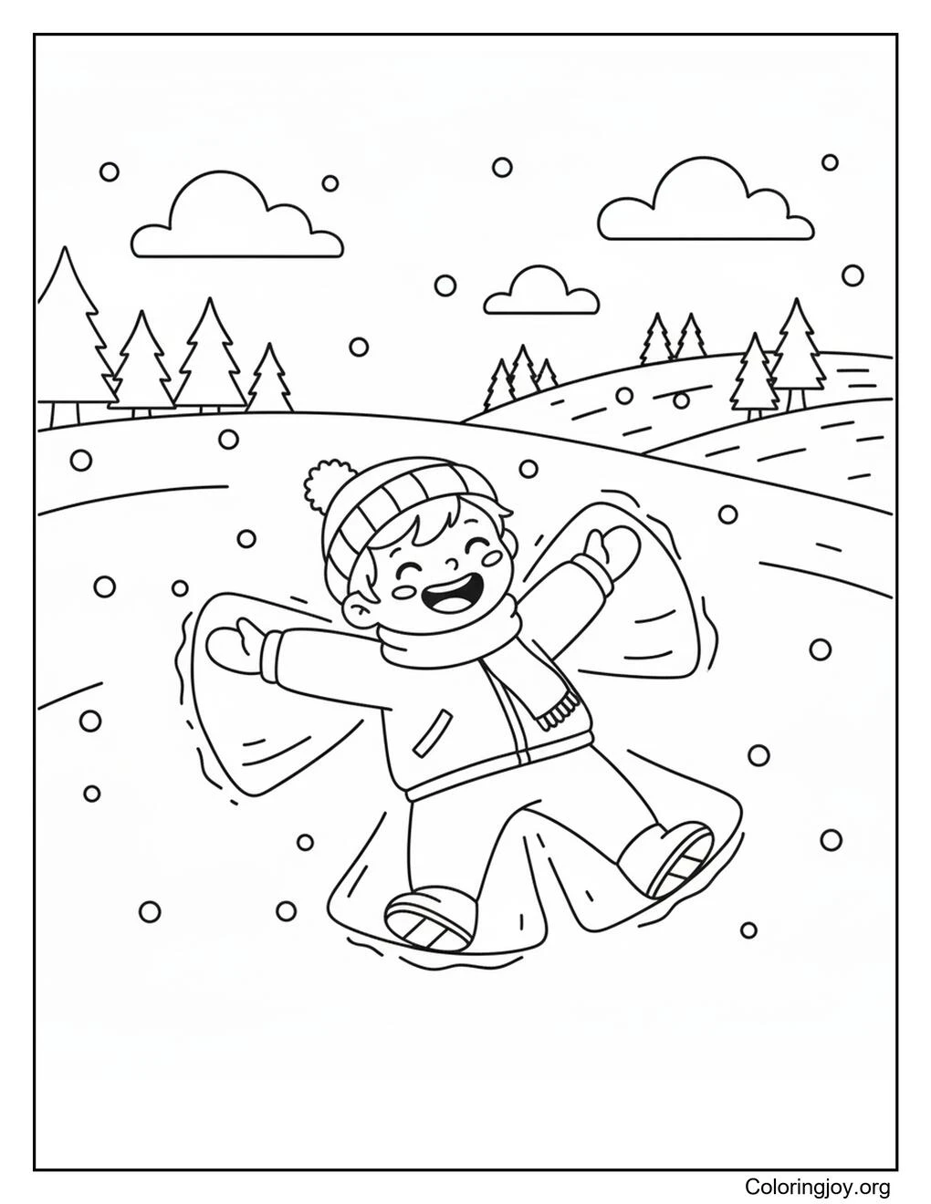 Fabricación de ángeles de nieve