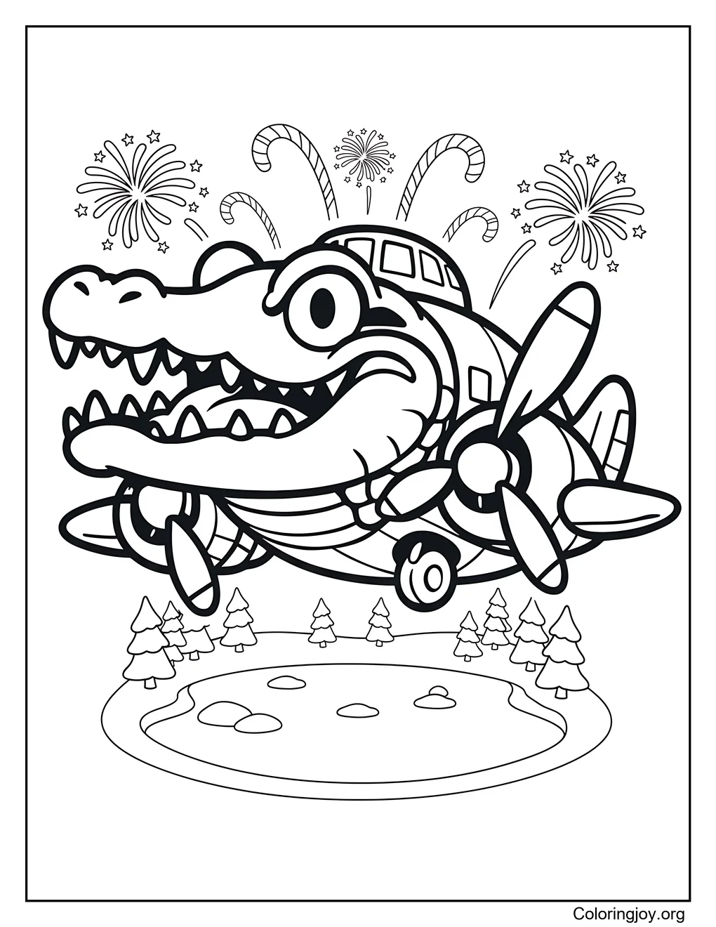 Tema navideño de fuegos artificiales Bombardiro Crocodilo