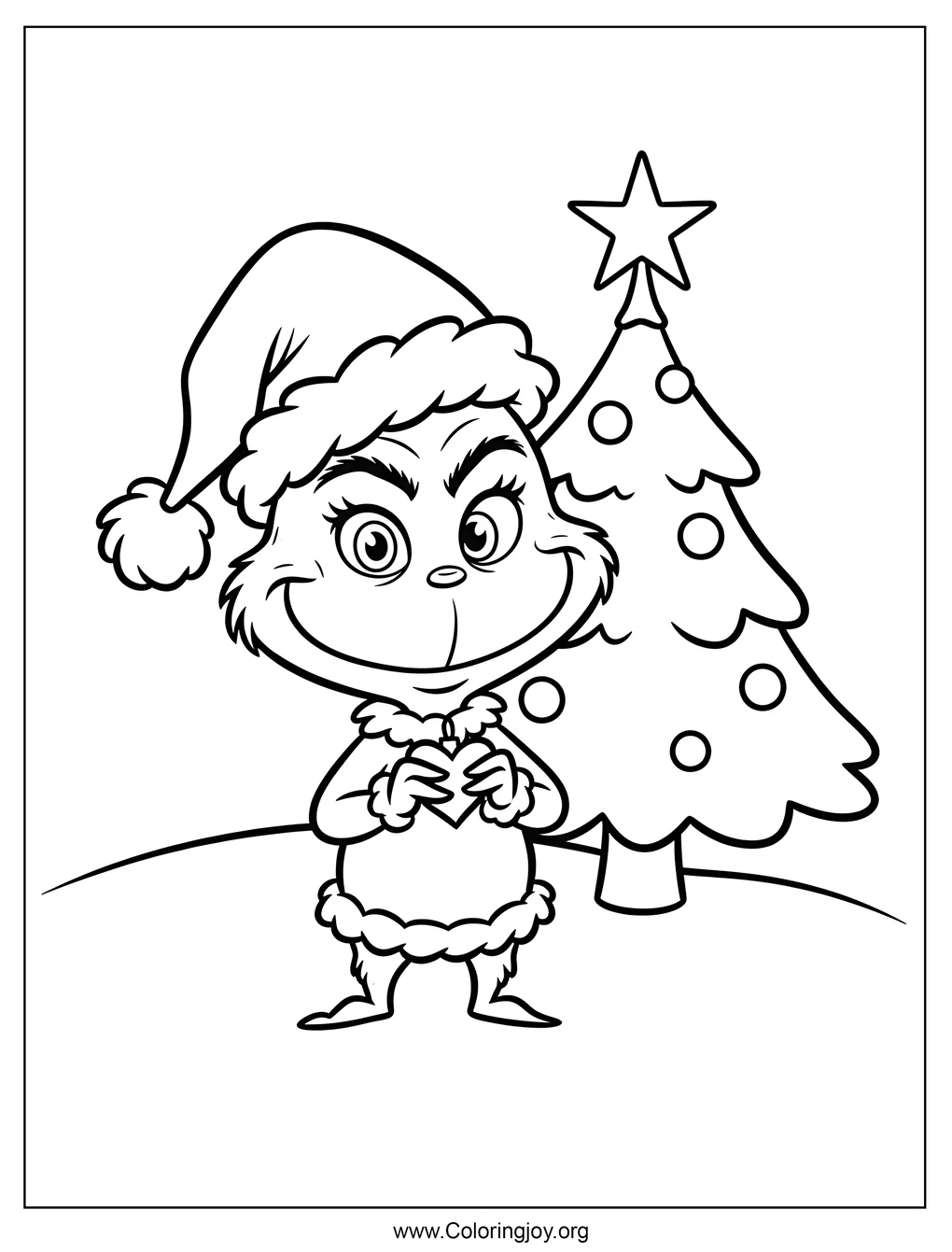Dibujo para colorear Grinch lindo