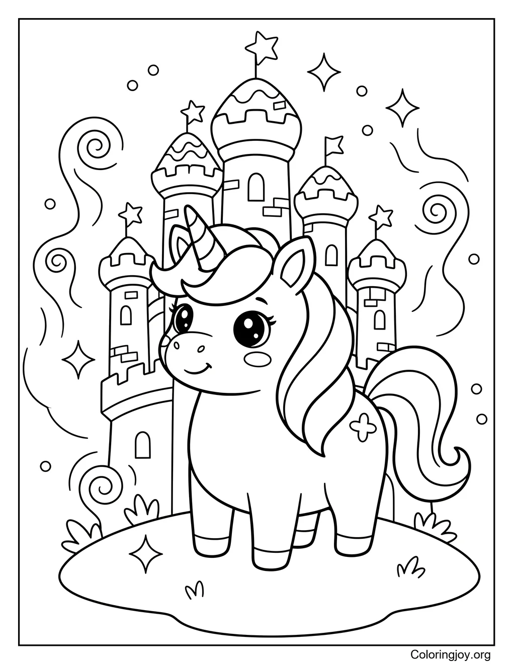 Majestuoso castillo del unicornio