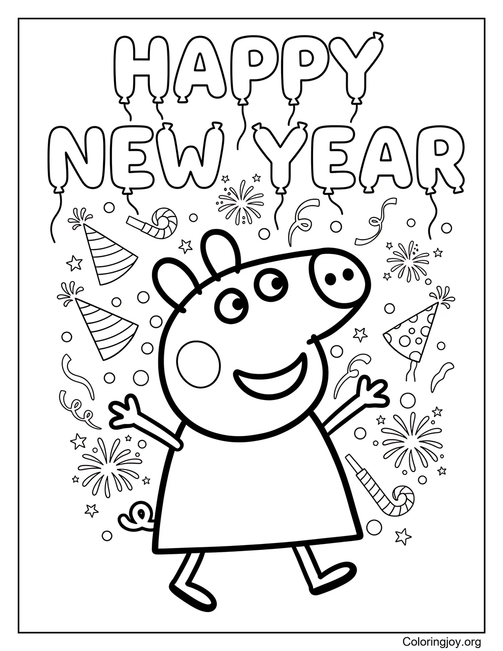 Peppa Pig Página para colorear