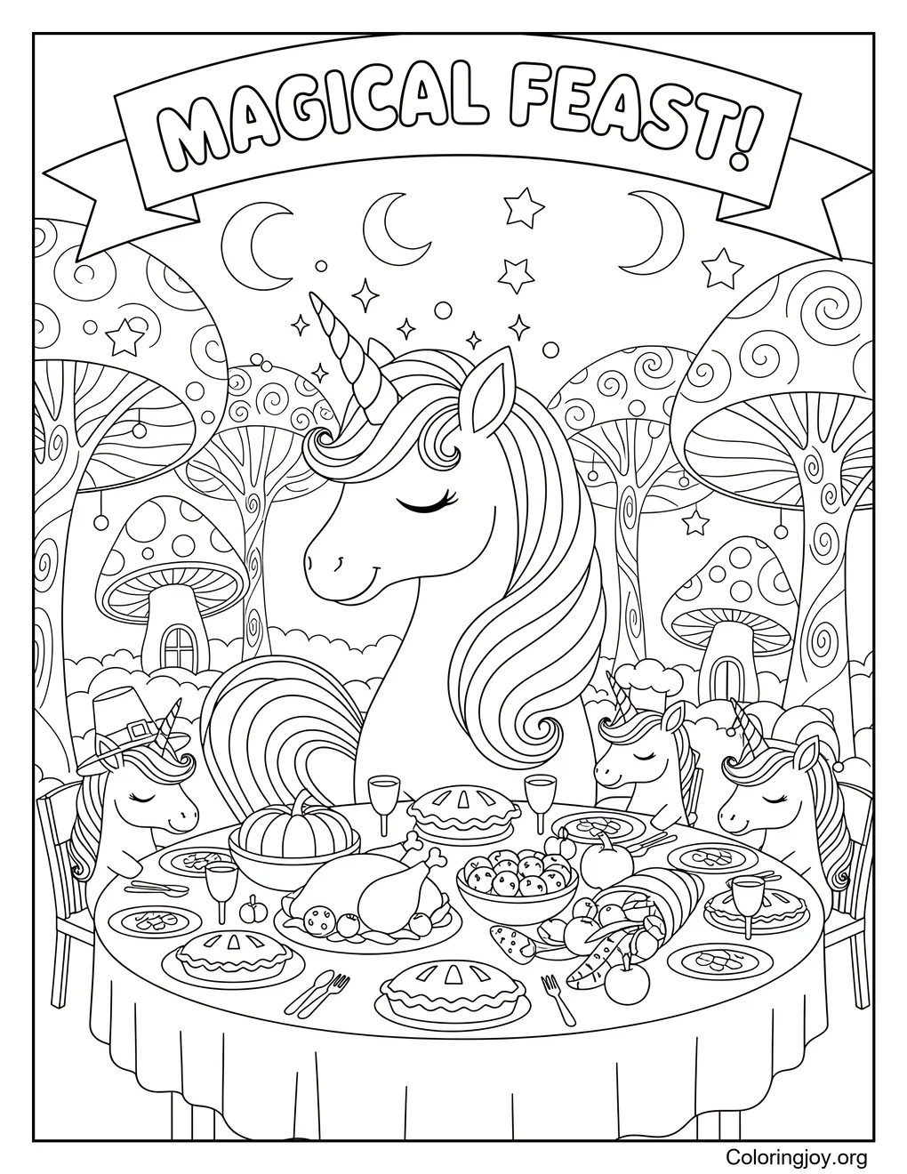 Unicornio de Acción de Gracias