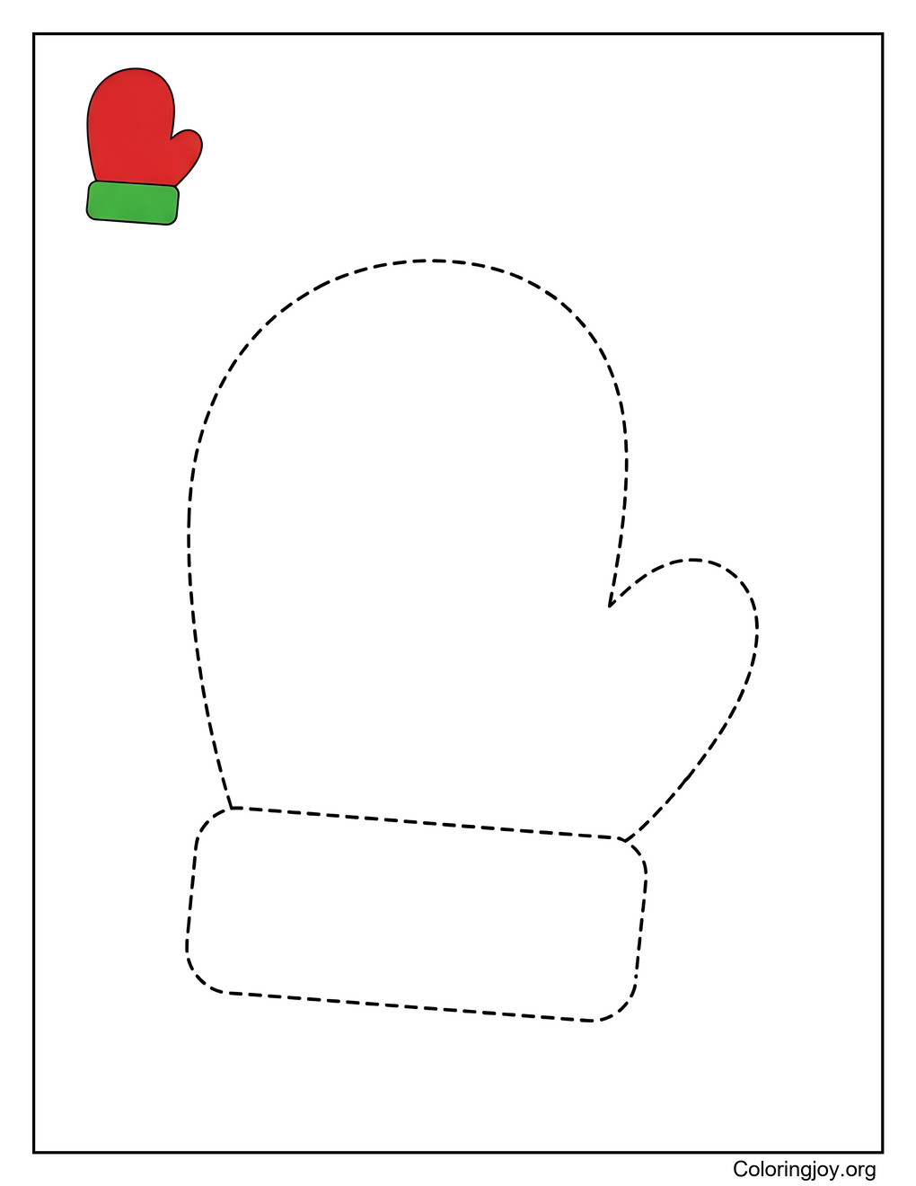 Christmas Mitten Tracing