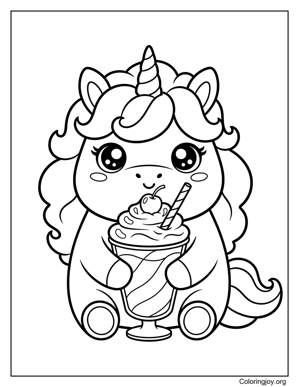 Kawaii Unicorn Milkshake