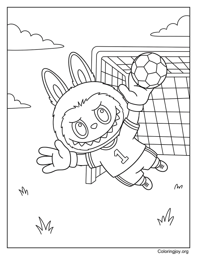 Labubu Diving Goalie Save