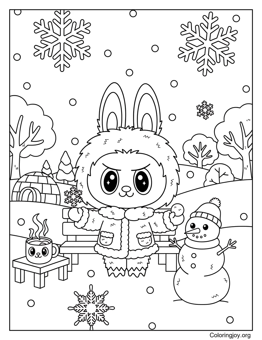 Snowy January Adventure Labubu