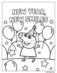 New Year, New Smiles Coloring Page