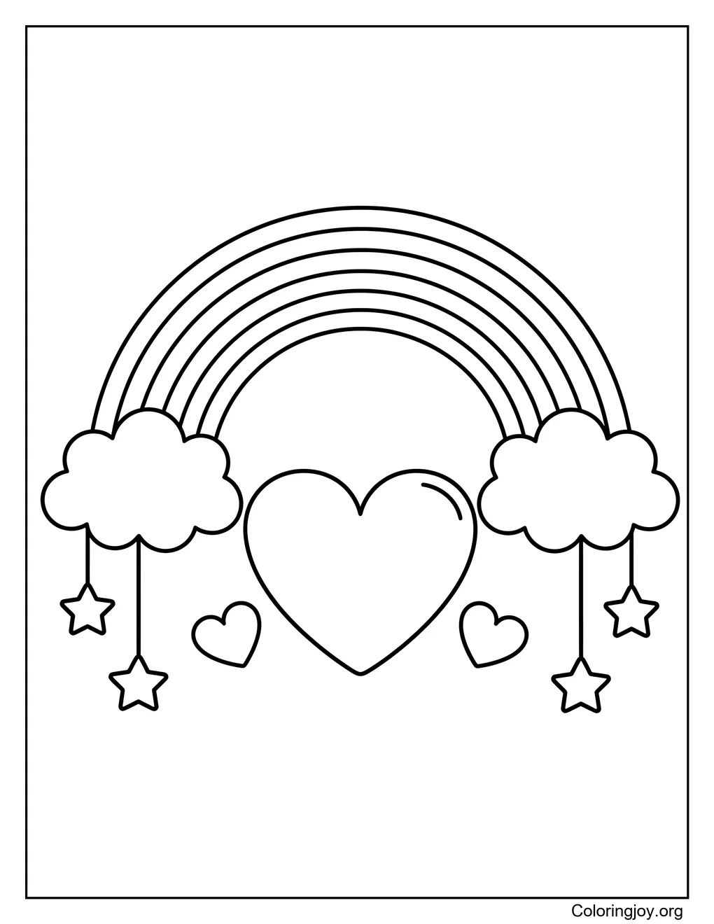 Stars with Heart Rainbow