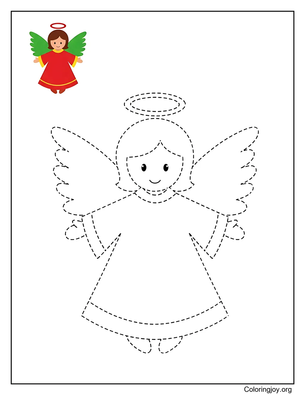 Christmas Angel trace and Color