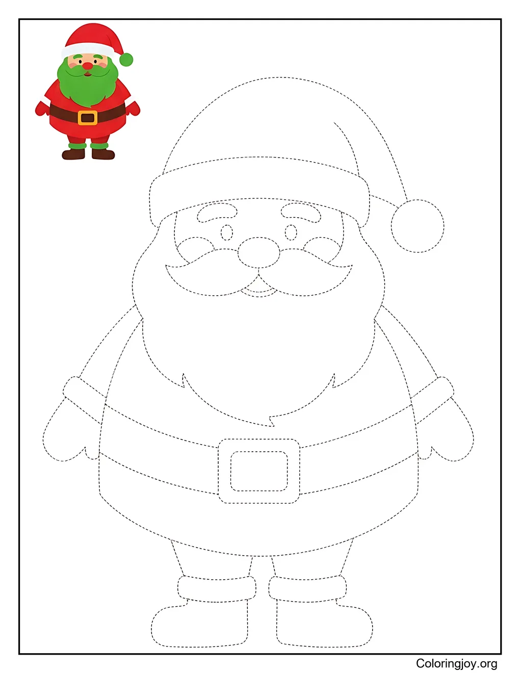 Christmas Santa trace & Color