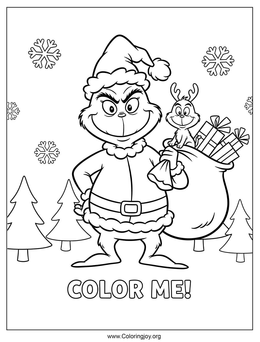 grinch Simple coloring page