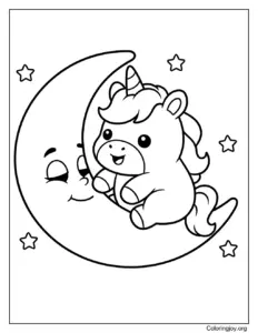 unicorn on the moon