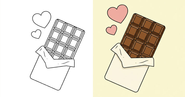 Chocolate Coloring Pages