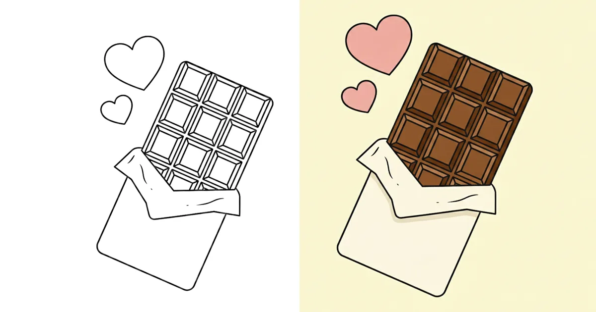 Chocolate Coloring Pages