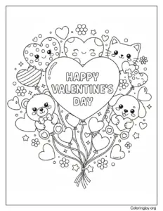 Cute balloon valentine