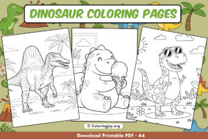 51 Dinosaur Coloring Pages (Printable PDF Free Download)