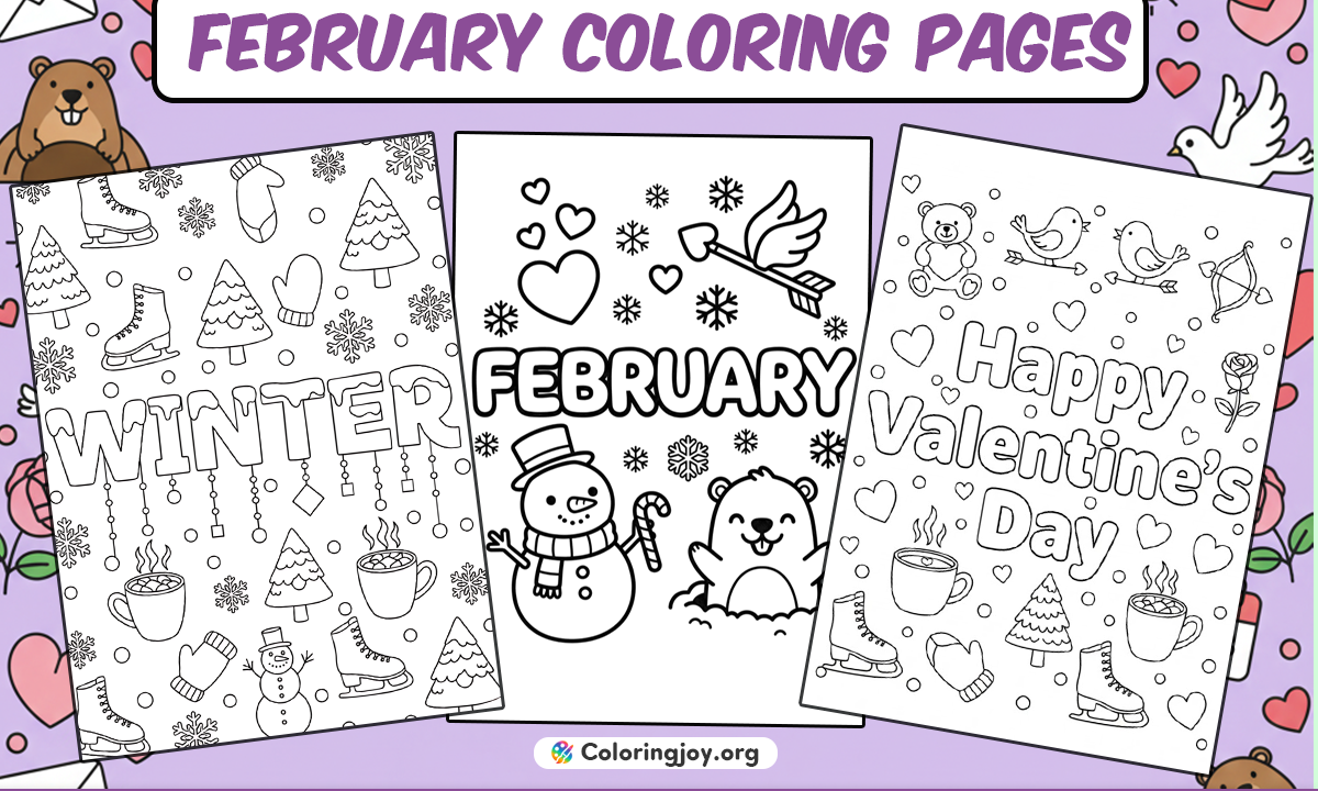 February Coloring Pages