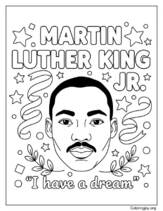 Martin Luther King Jr Face with Quote