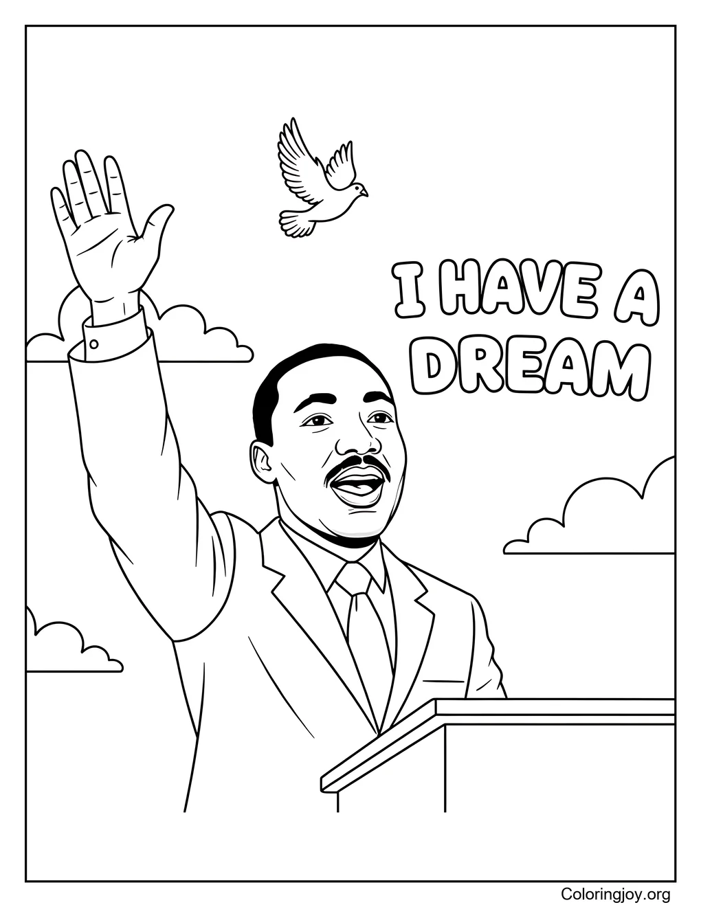 Martin Luther King Jr. delivering 'I Have a Dream' speech
