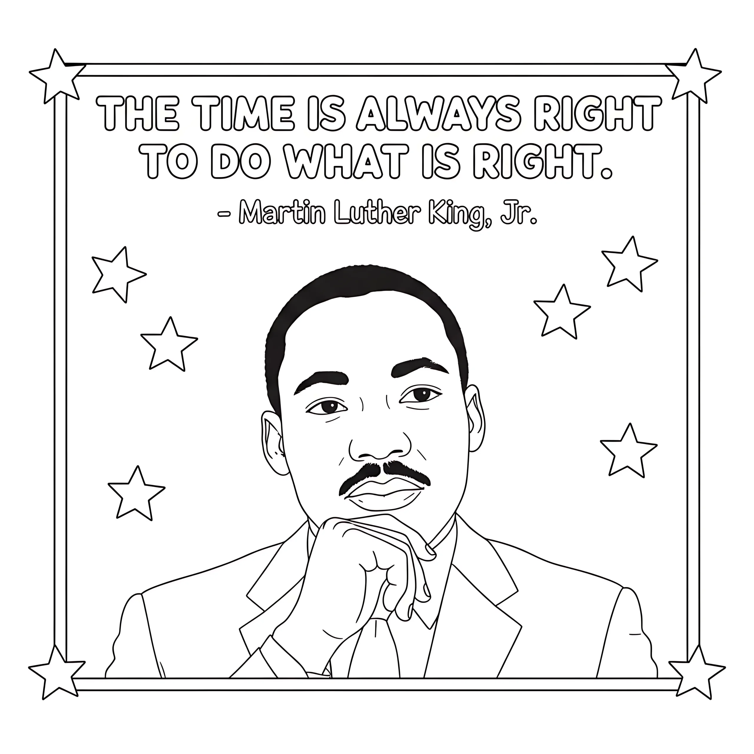 Martin Luther King Jr. with iconic quote