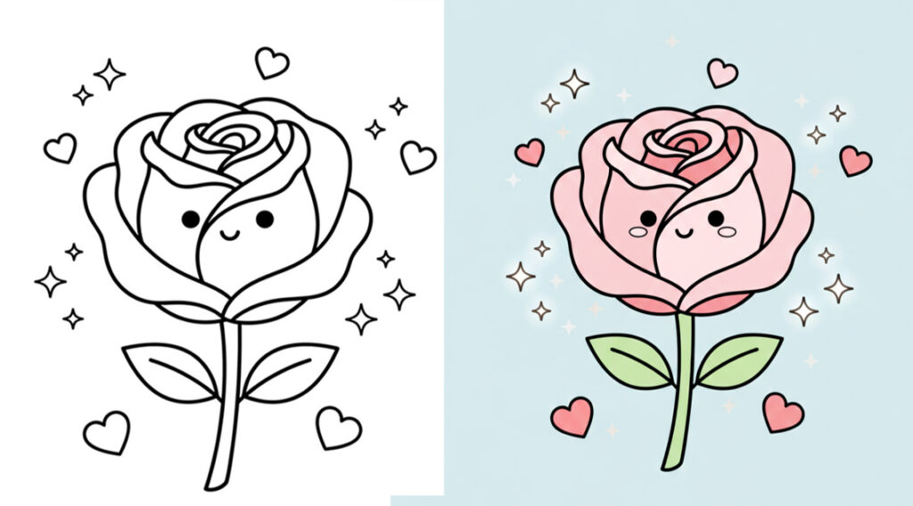 Rose Coloring Pages (42 Free Printable PDFs Download)