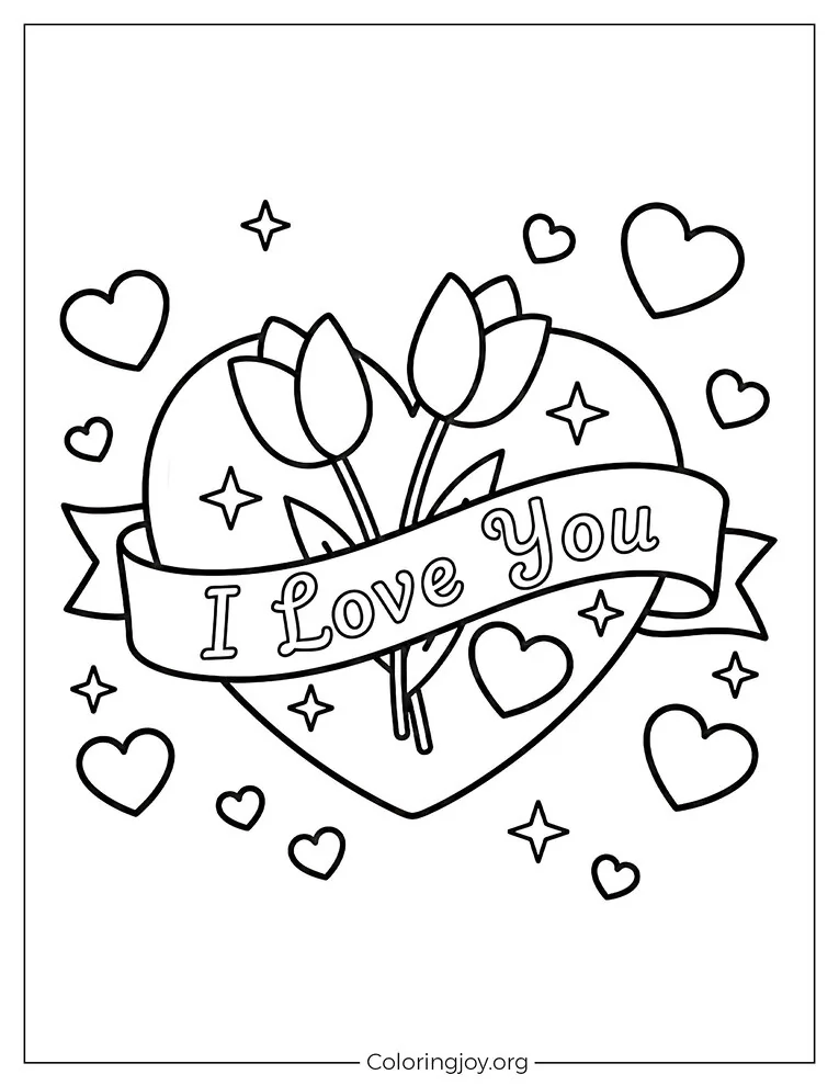 Rose with I Love you