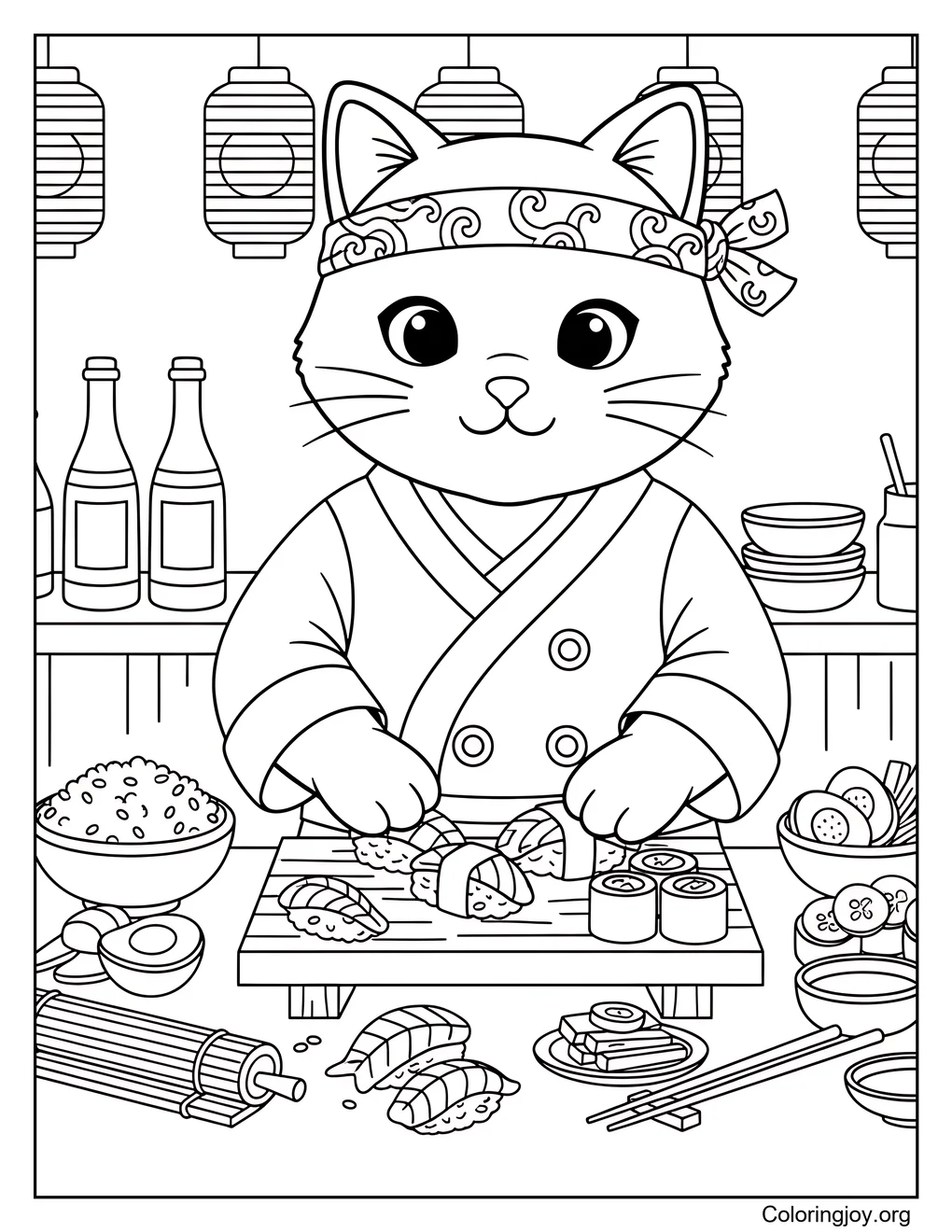 Sushi Chef Cat