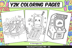 Free Y2K Coloring Pages for Kids & Adults