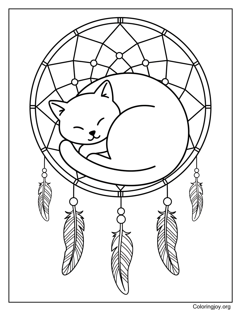 Cat Dreamcatcher Design