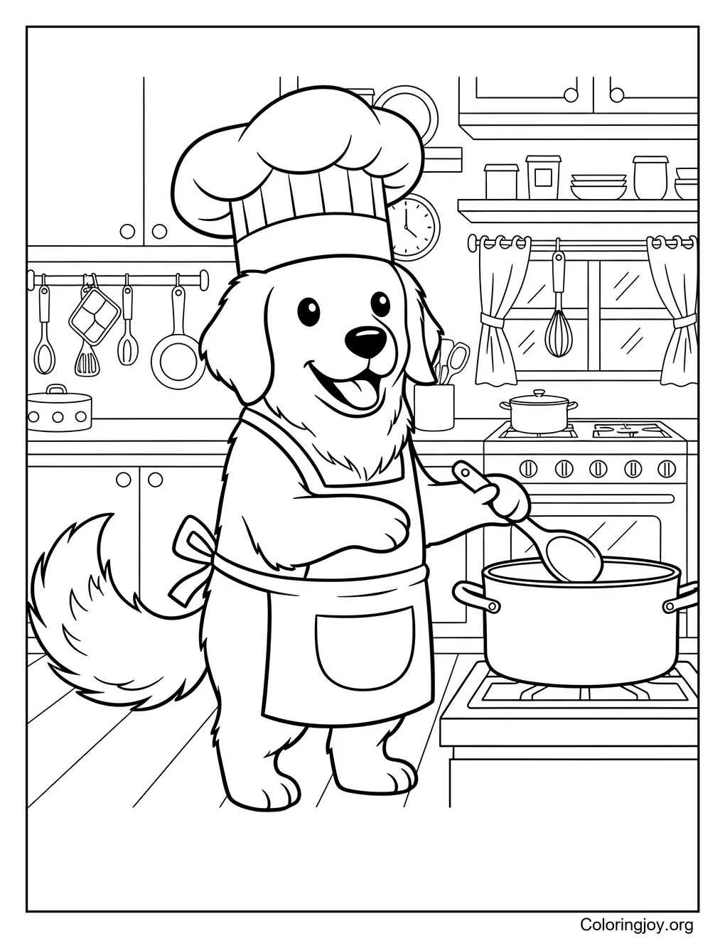 chef-kok Hond koken eten