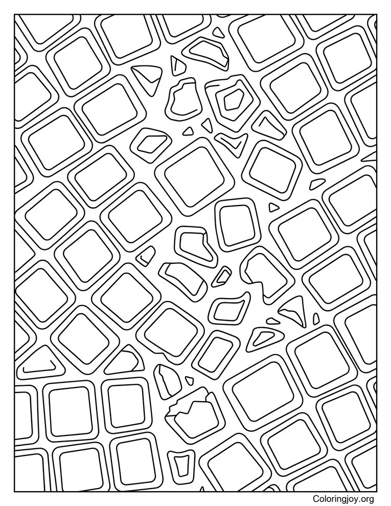 Chocolate Bar Pattern Coloring Page