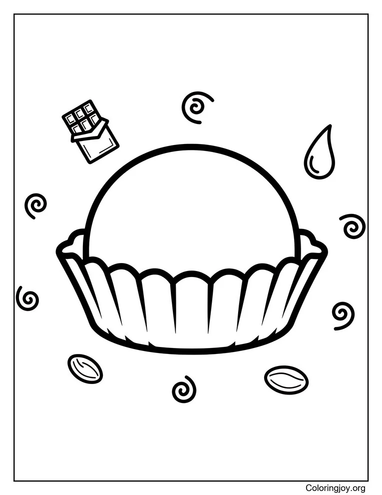 Chocolate Praline Coloring Page