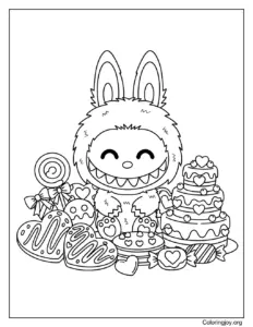 Cozy Labubu with Valentine Sweets