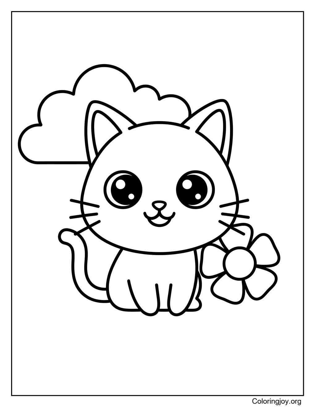 54 Cute Cat Coloring Pages (Printable PDF Free Download)