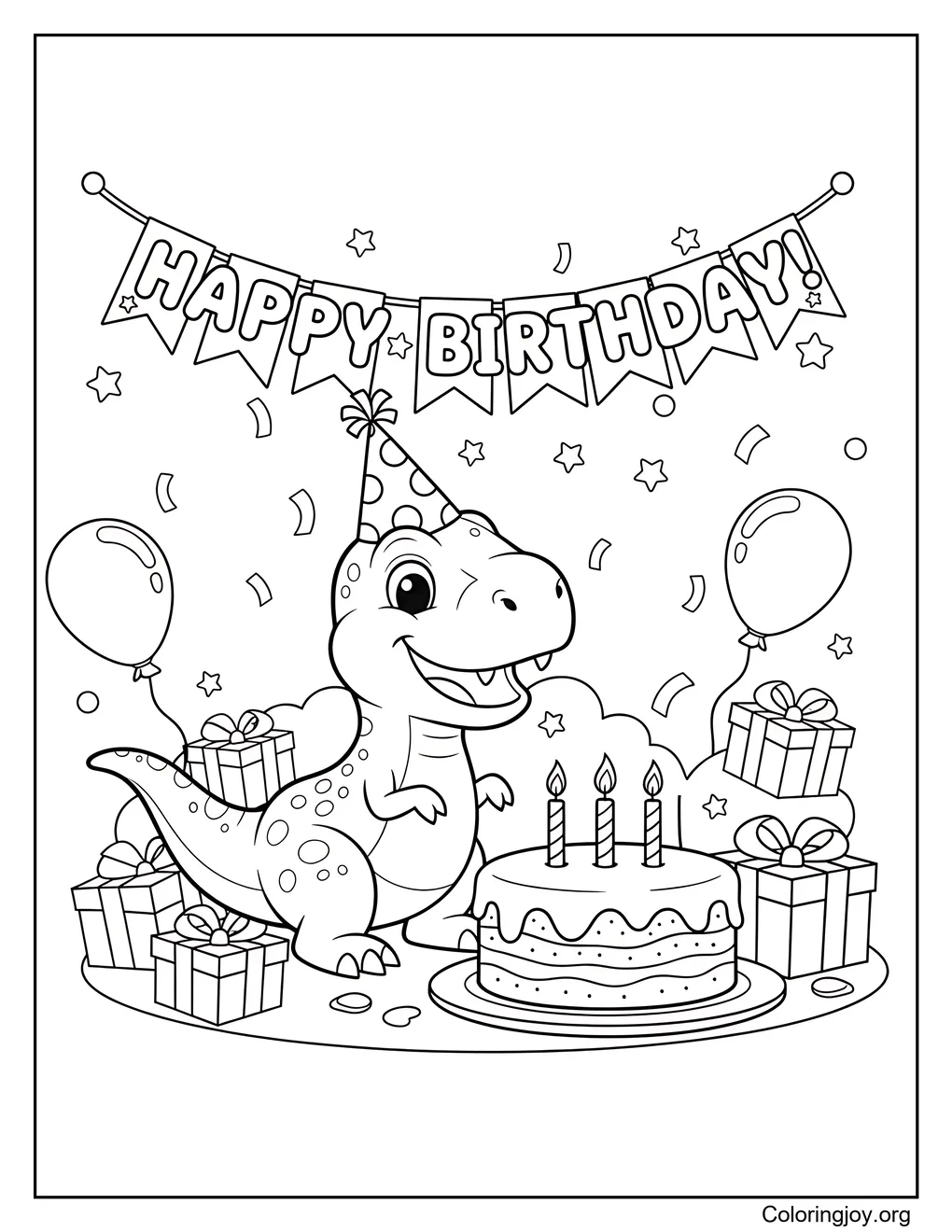 süßer Dinosaurier-Geburtstag