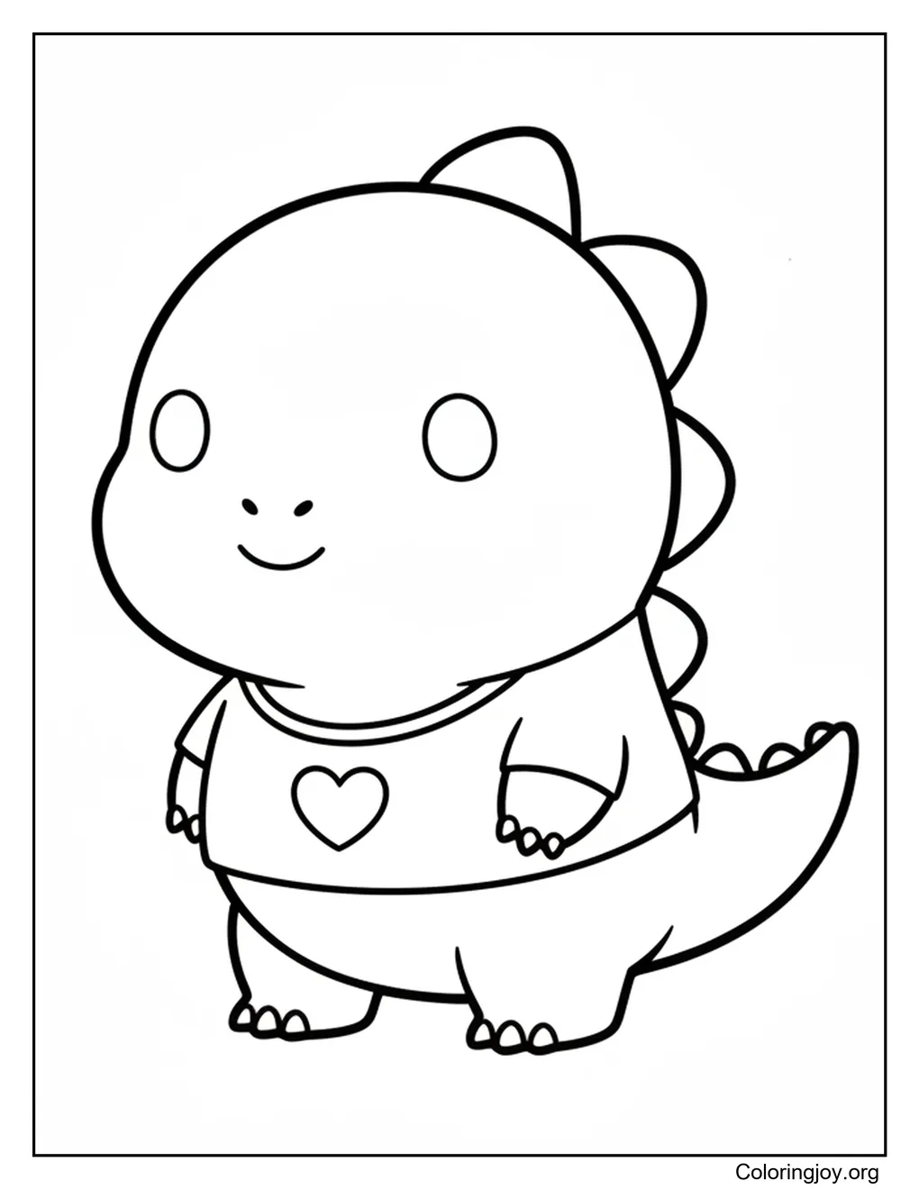 Niedlicher Kawaii-Dinosaurier
