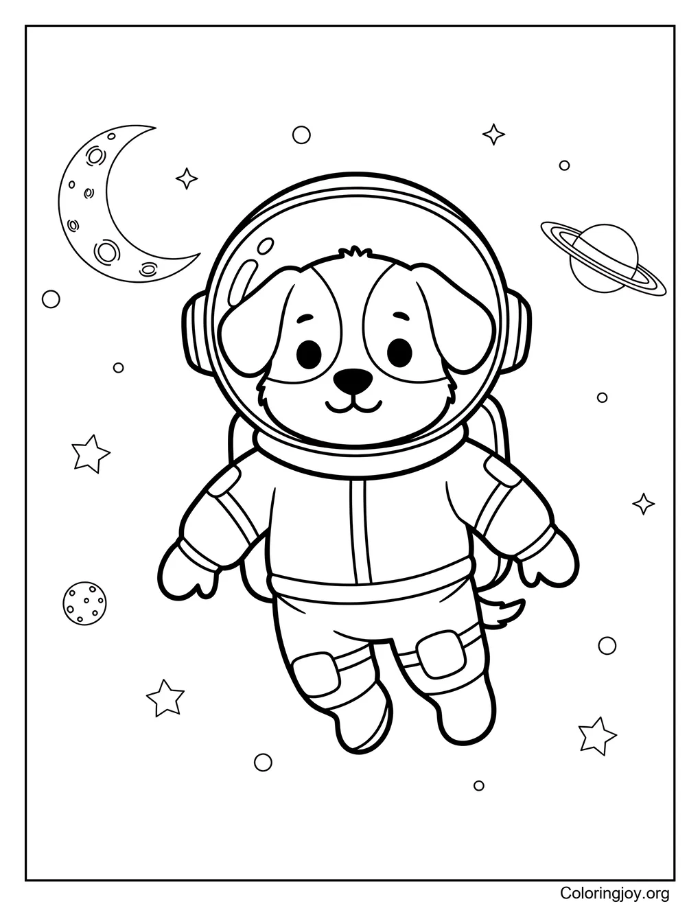 Hondenastronaut in de ruimte