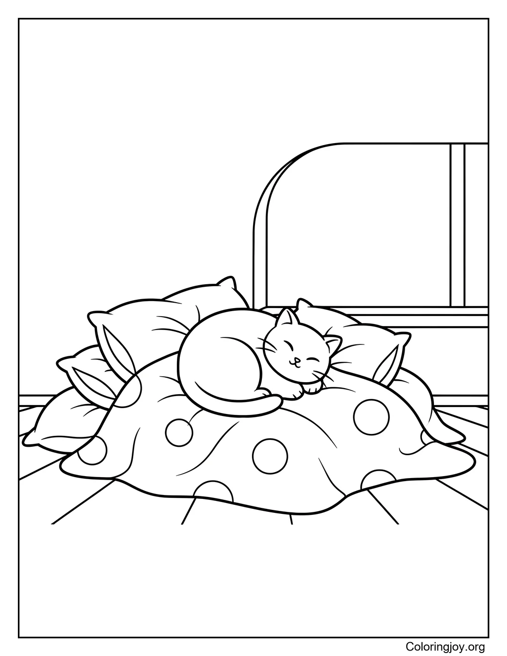 Acogedor gato durmiendo