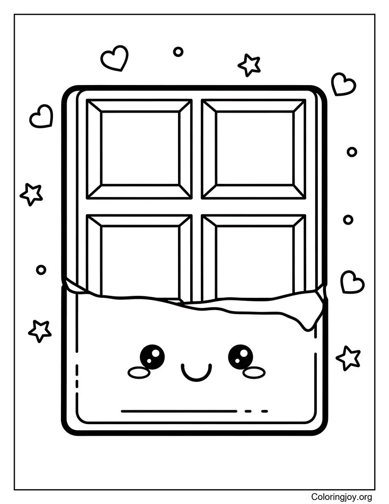 Barra de chocolate Kawaii