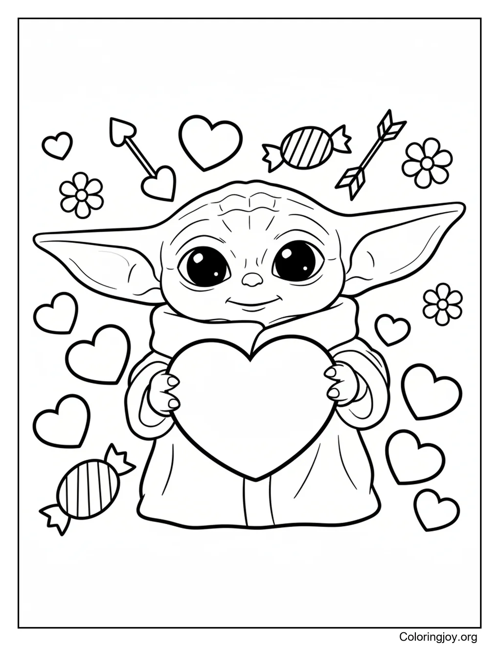 Bebé Yoda San Valentín