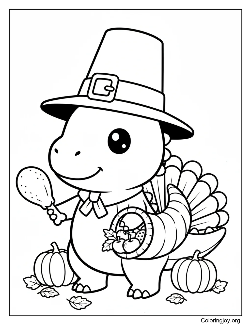 Dinosaurio de Acción de Gracias