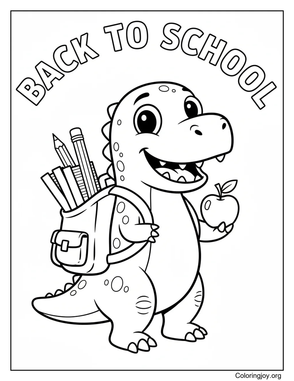 Dinosaurio de regreso a la escuela